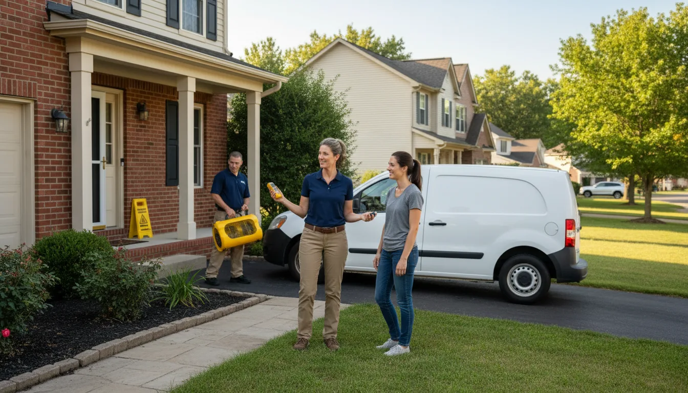 Residential water damage restoration in Mclain, MS